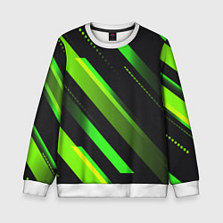 Свитшот детский Color black green, цвет: 3D-белый