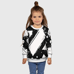 Свитшот детский Color black white, цвет: 3D-белый — фото 2