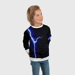 Свитшот детский Lightning blue, цвет: 3D-белый — фото 2