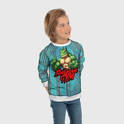 Свитшот детский Бульбазавр gyn, цвет: 3D-белый — фото 2