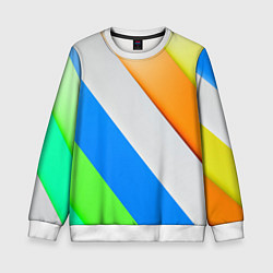 Свитшот детский Striped, цвет: 3D-белый