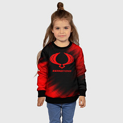 Свитшот детский SsangYong - red gradient, цвет: 3D-черный — фото 2