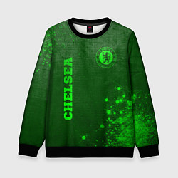 Свитшот детский Chelsea - green gradient вертикально, цвет: 3D-черный
