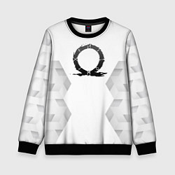Свитшот детский God of War white poly, цвет: 3D-черный