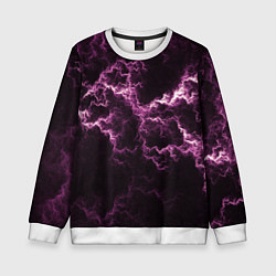 Свитшот детский Lightning pink glow, цвет: 3D-белый