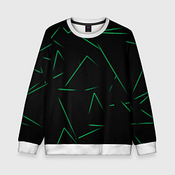 Свитшот детский Color light green line, цвет: 3D-белый