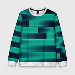 Свитшот детский Color light blue square, цвет: 3D-белый