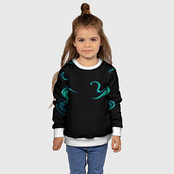 Свитшот детский Color light blue abstraction, цвет: 3D-белый — фото 2