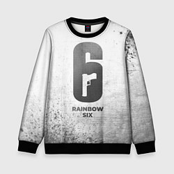 Свитшот детский Rainbow Six - white gradient, цвет: 3D-черный