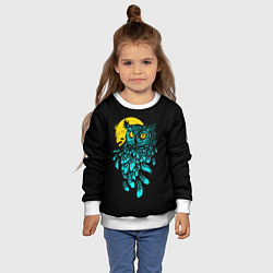 Свитшот детский Night owl, цвет: 3D-белый — фото 2