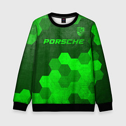 Детский свитшот Porsche - green gradient посередине