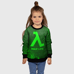 Свитшот детский Half-Life - green gradient, цвет: 3D-черный — фото 2