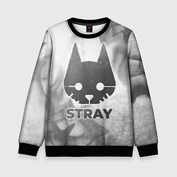 Свитшот детский Stray - white gradient, цвет: 3D-черный