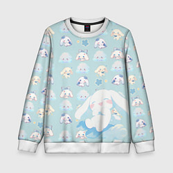 Свитшот детский Нежные зайки, цвет: 3D-белый