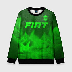 Свитшот детский Fiat - green gradient посередине, цвет: 3D-черный