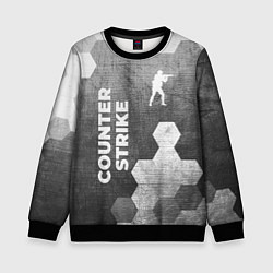 Свитшот детский Counter Strike - grey gradient вертикально, цвет: 3D-черный