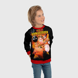 Свитшот детский Worms - armageddon, цвет: 3D-красный — фото 2
