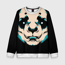 Свитшот детский Взгляд панды, цвет: 3D-белый
