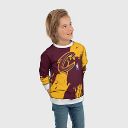 Свитшот детский Cleveland Cavaliers NBA team, цвет: 3D-белый — фото 2