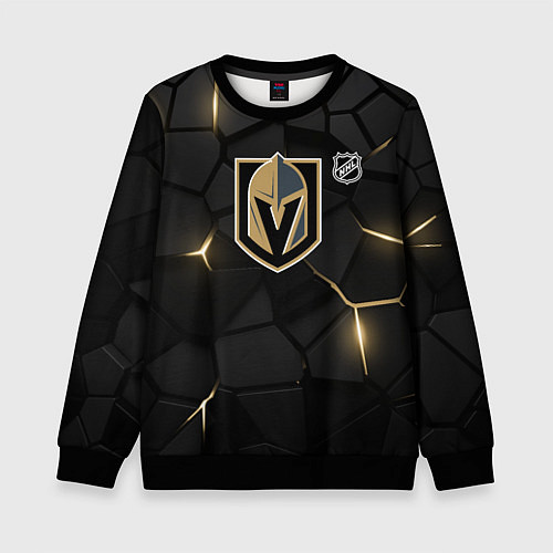 Детский свитшот Вегас Голден Найтс - НХЛ хоккей / 3D-Черный – фото 1