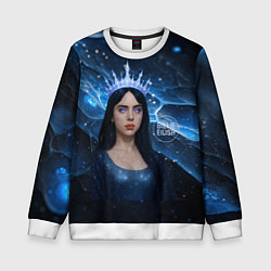 Свитшот детский Билли Айлиш в стиле снежной королевы, цвет: 3D-белый
