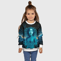 Свитшот детский Билли Айлиш из волн, цвет: 3D-белый — фото 2
