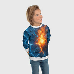 Свитшот детский Взрыв из объемных плит, цвет: 3D-белый — фото 2