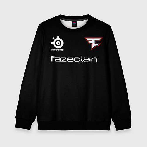 Детский свитшот FaZe Clan - S1mple 007 / 3D-Черный – фото 1