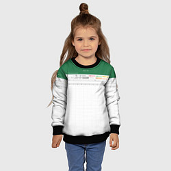 Свитшот детский Таблица Excel текстура, цвет: 3D-черный — фото 2