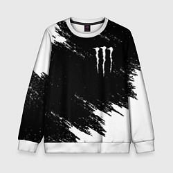 Детский свитшот Monster energy краски штрихи белые