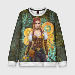 Свитшот детский Стимпанк приключения, цвет: 3D-белый