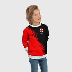 Свитшот детский Umbrella Corp - red and black, цвет: 3D-белый — фото 2