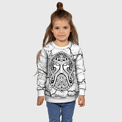 Свитшот детский Суровый бог древних воинов, цвет: 3D-белый — фото 2