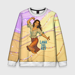 Свитшот детский Lana Del Rey танцует, цвет: 3D-белый