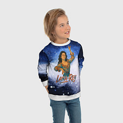 Свитшот детский Lana Del Rey танцует, цвет: 3D-белый — фото 2