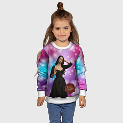 Свитшот детский Lana Del Rey закрыла глаза, цвет: 3D-белый — фото 2