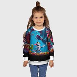 Свитшот детский Кошмарный сон Тома - нейроарт фантазия, цвет: 3D-белый — фото 2