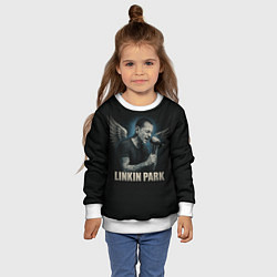 Свитшот детский Chester Bennington - Angel, цвет: 3D-белый — фото 2