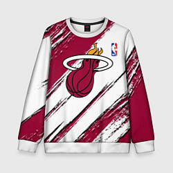 Свитшот детский Майами Хит - линии с потертостями, цвет: 3D-белый