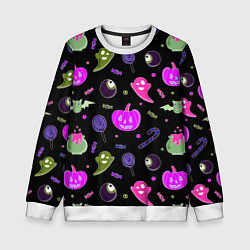 Детский свитшот Halloween pink black pumpkin