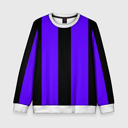 Свитшот детский Color purple black stripes, цвет: 3D-белый