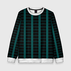 Свитшот детский Color blue dark stripe, цвет: 3D-белый