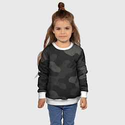 Свитшот детский Черно-серый камуфляж, цвет: 3D-белый — фото 2