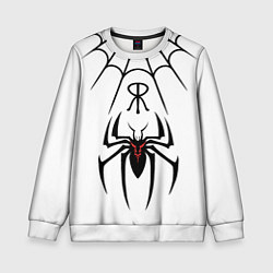 Свитшот детский Паук на белом - the web of Fate, цвет: 3D-белый
