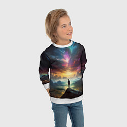 Свитшот детский Shocking the cosmos, цвет: 3D-белый — фото 2