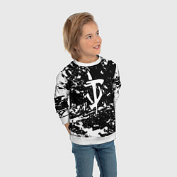 Свитшот детский Doom краски белые штрихи, цвет: 3D-белый — фото 2