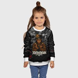 Свитшот детский XXXTentacion со скрещенными руками, цвет: 3D-белый — фото 2