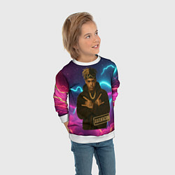 Свитшот детский XXXTentacion с цепью, цвет: 3D-белый — фото 2