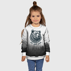 Свитшот детский Лес мой храм - медведь бог лесов, цвет: 3D-белый — фото 2