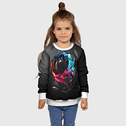 Свитшот детский Abstract graphics, цвет: 3D-белый — фото 2